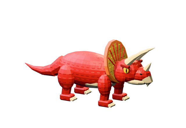Crimson Triceratops
